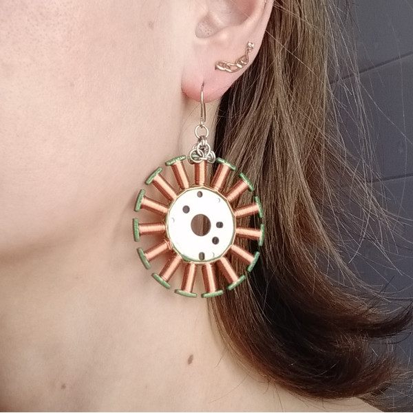 Copper-wire-wrapped-earrings