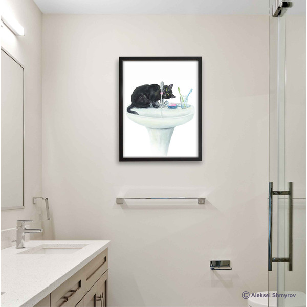 Black Cat Print Cat Decor Cat Art Home Wall-71.jpg