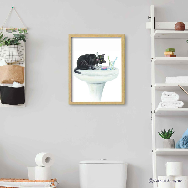 Black Cat Print Cat Decor Cat Art Home Wall-72.jpg