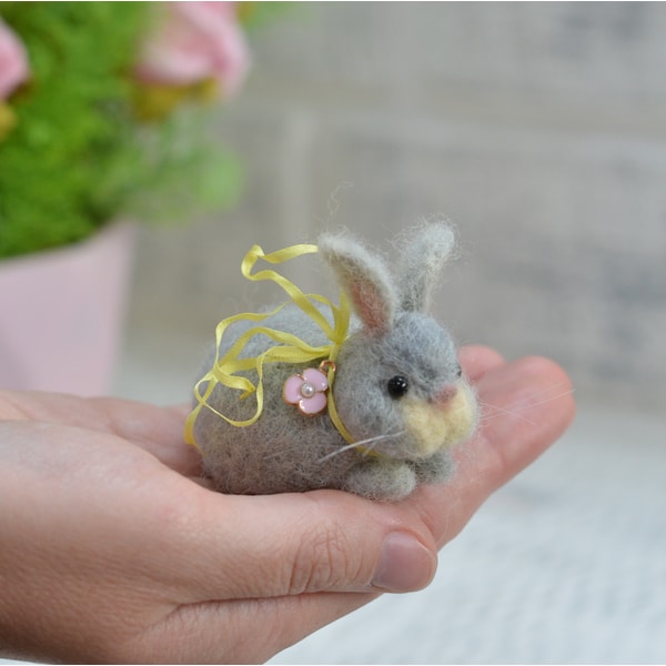 Rabbit figure. Realistic rabbit. Felted rabbit. Handmade rab | Inspire ...