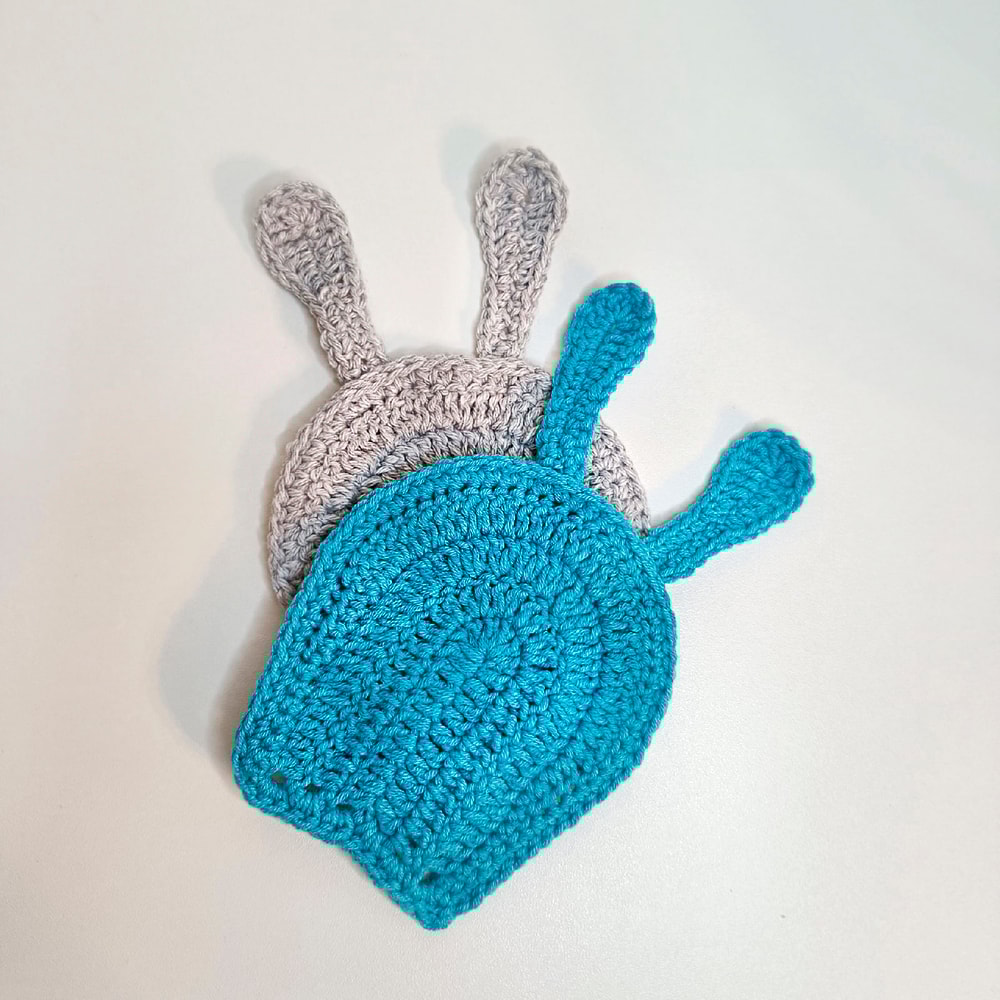 Funny Bunny coasters crochet pattern pdf