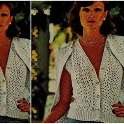Digital | Vintage Crochet Pattern Lacy Twins | Fashion 1970s | ENGLISH PDF TEMPLATE