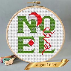 noel pattern pdf cross stitch diy christmas embroidery