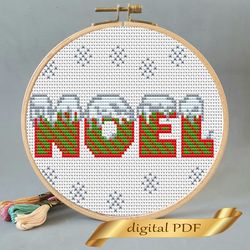 noel pattern pdf cross stitch diy christmas embroidery