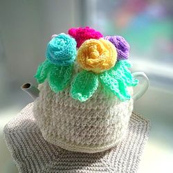 knit tea cozy pattern pdf, home decor knitting pattern