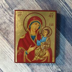 Mother of God | Virgin Mary | Christian saints | religious gift | travel size icon | Hand painted icon | orthodox icon