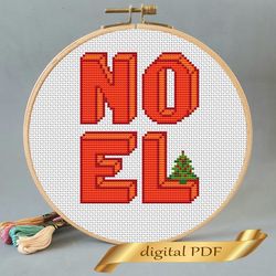noel pattern pdf cross stitch diy christmas embroidery