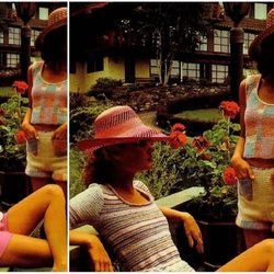 Digital | Vintage Crochet Pattern Striped Blouse | Patchwork Top Shorts  | Fashion 1970s | ENGLISH PDF TEMPLATE