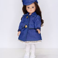 Paola Reina pattern coat, Doll clothes sewing pattern, PDF doll coat, 13 inch doll clothes pattern, Doll clothing PDF