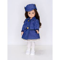 Doll clothes pattern, PDF pattern COAT for 13 inch dolls, Little Darling Dianna Effner clothes, Paola Reina coat