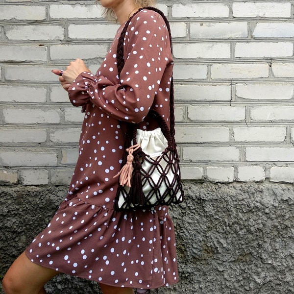 Mini String bag, Macrame bag, Shoulder bag, Handbag for wo - Inspire Uplift