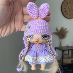Keychain doll Exclusive handmade miniature doll 10 cm car accessories