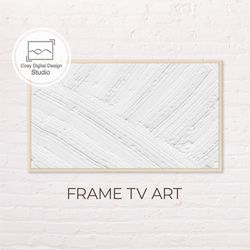 Samsung Frame TV Art | Abstract Modern White Texture Paint Art For The Frame Tv | Digital Art Frame Tv