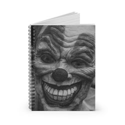 Spiral notebook halloween scary clown