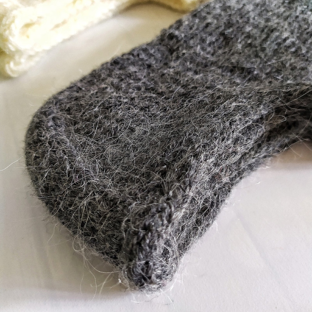 Women alpaca warm soft hand knit Slippers Christmas gift for her