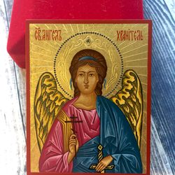 Guardian Angel | Hand painted icon | Jewelry icon | Miniature icon | Orthodox icon | Byzantine icon | Religious icon