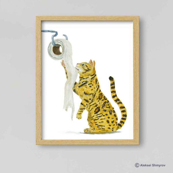 Bengal Cat Print Cat Decor Cat Art Home Wall-45-1.jpg
