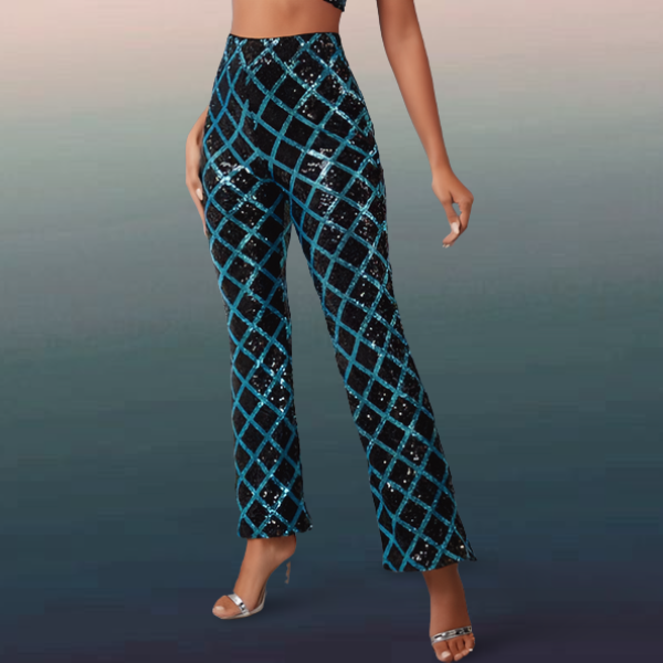 Sequins Geometric Print High Waist Flare Leg Pants Trousers Formal Party Cocktail Wedding (1).png