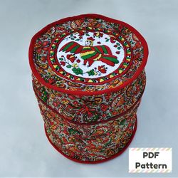 Quilt basket pattern, Box quilt pattern, Basket sewing pattern, Fabric basket with lid pattern, Rag quilt patterns