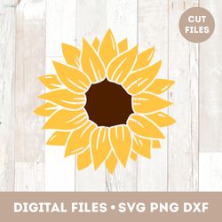 Sunflower svg, Digital Download