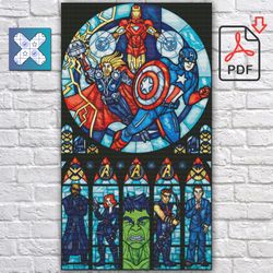 Avengers Counted Cross Stitch Pattern / Marvel Cross Stitch Pattern / Avengers Cross Stitch Chart / Heroes Cross Stitch
