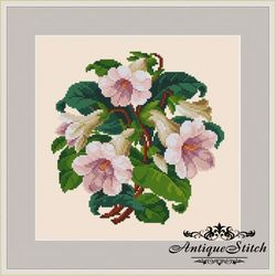 berlin woolwork bouquet 45 vintage cross stitch pattern pdf