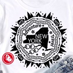 mandala camp trailer new york state map ny craft design personalized gift digital downloads clipart png pdf svg