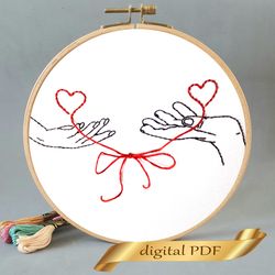 silhouette hand pdf, pattern easy embroidery diy, metrics for wedding