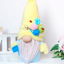 Gnome Knitter ,Knitting lovers gift , Scandinavian gnome , Unique gift for mom