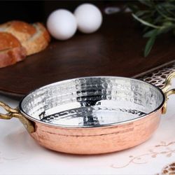 2pcs Copper pans, Traditional Copper Pans, Hammered Copper Pan, Copper pot, Sauce pan,Copper pan, Copper kitchen,Turkish