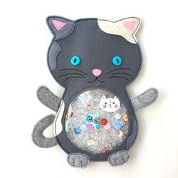 I spy bag Cat, Busy bag, Eye spy game, Sensory games, 1 year old gift for toddler