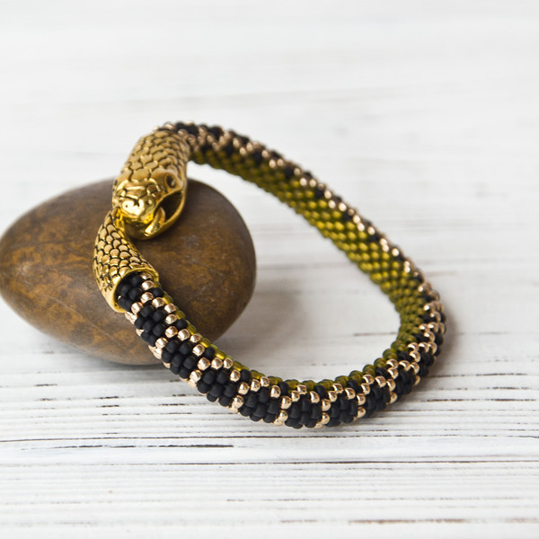 khaki snake bracelet 4.jpg