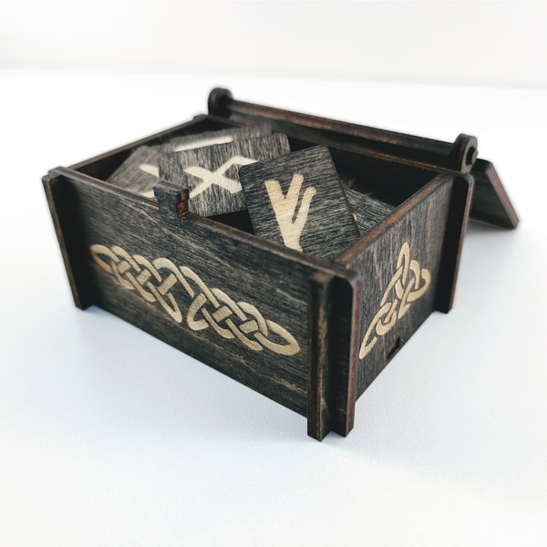 Notdic Rune Box Nordic runes older futhark, Runes for divination, Rune set i - Inspire ...