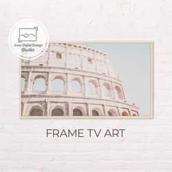 Samsung Frame TV Art | Architecture Landscape Coliseum Pastel colors Art for The Frame Tv | Digital Art Frame Tv