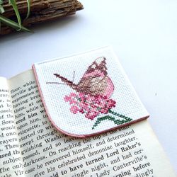 Bookmark for her personalized, corner bookmark with butterfly on hyacinth