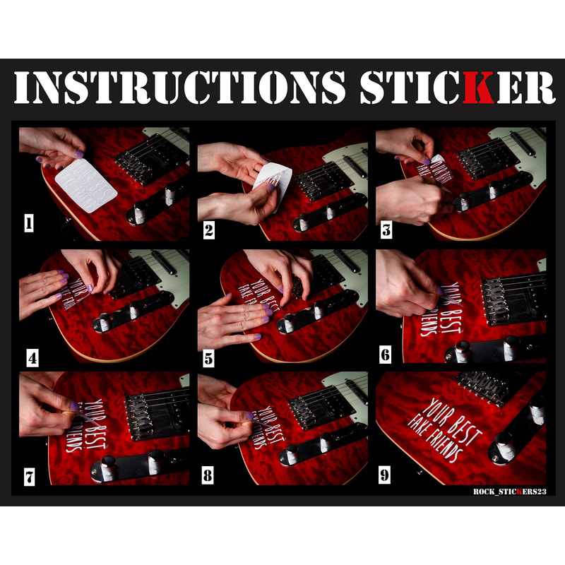 Jimi Hendrix guitar sticker