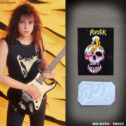 Kirk Hammett guitar stickers Edna Stratocaster RIPSTIK skull plus autograph free