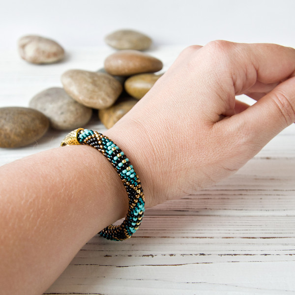 turquoise snake bracelet 5.jpg