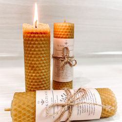 Herbal beeswax candles