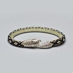Men's snake bracelet Gray snake bracelet men Viking Bracelet Ouroboros Python bracelet Men's jewelry Gift for him