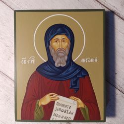 saint anthony | hand-painted icon | religious gift | orthodox icon | christian gift | byzantine icon