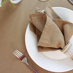 brown linen napkins set / cloth bridal shower napkins bulk / dinner napkins / custom wedding table linens