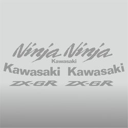 Graphic vinyl decals for Kawasaki ZX-6R motorcycle 2007-2008 bike stickers handmade