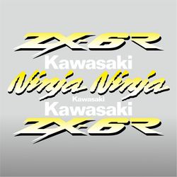 Graphic vinyl decals for Kawasaki ZX-6R motorcycle 1997-2002 bike stickers handmade
