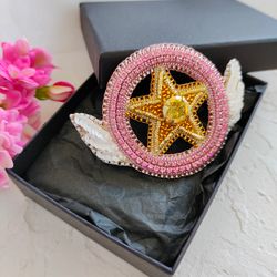 Star brooch, Cardcaptor Sakura brooch, anime jewelry, handmade pin