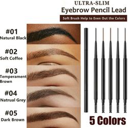 Waterproof Microblading Eye Brow Eyeliner Eyebrow Pencil Pen Brush Makeup Tools Black Brown Grey US