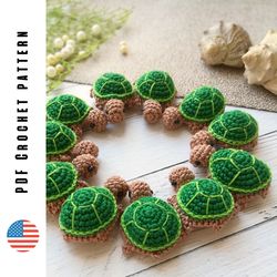 Crochet tiny turtle pattern, amigurumi baby sea animals, easy crochet PDF pattern by CrochetToysForKids