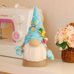 Plush Gnome / Tailor Mother's day Gnome / Workshop decor