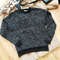 Hand knit sweater for women black and grey sweater hand knit sweaters warm