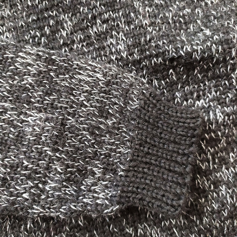 Hand knit sweater for women black and grey sweater hand knit sweaters warm